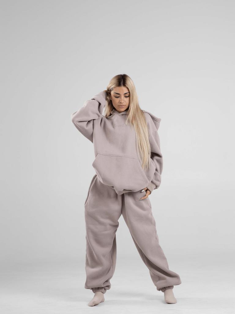 Women's 2-Piece Hoodie Set, Embroidery Sweatshirt and Jogger Pants, Cozy Loungewear