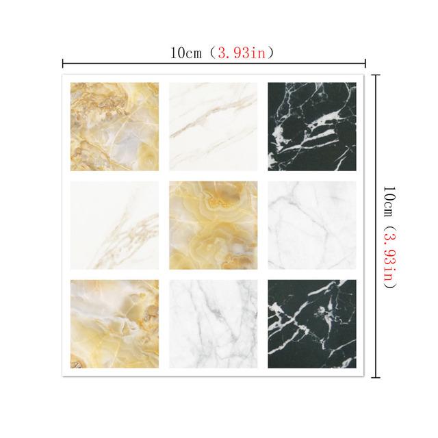 20 sztuk 10X10cm DIY mozaika naklejki ścienne imitacja cegły dekoracja sypialni wodoodporna samoprzylepna tapeta z płytkami kuchnia dekoracja szafki