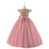 Embroidered Princess Dress for Girls - Puff Sleeves, Bow, Puffy Skirt, Birthday Party Outfit