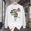 Unisex Oversized Cotton Sweatshirt With Bear Print Teens Fall Winter Casual Long Sleeve Pullover