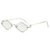 Luxury Brand Metal Sunglasses for Women Men  New Half Frame Diamond Shaped Sunglasses Dopamine Small Outdoor Sunglasses