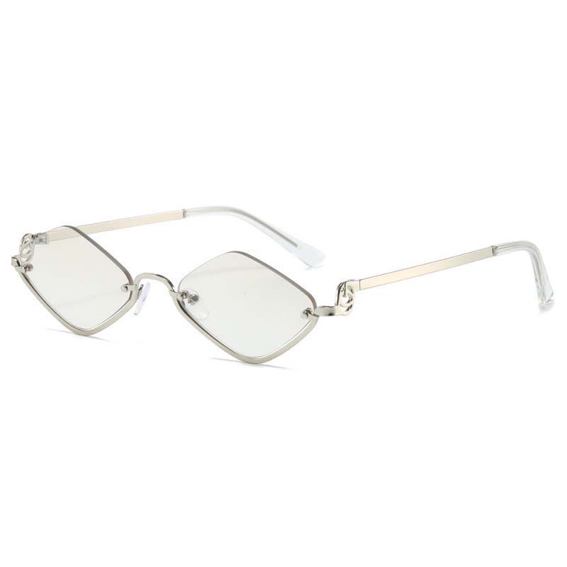 

Металлические солнцезащитные очки класса люкс для женщин и мужчин 2025 Новые солнцезащитные очки с полуободковой оправой в форме ромба Дофаминовые маленькие солнцезащитные очки для улицы чистый