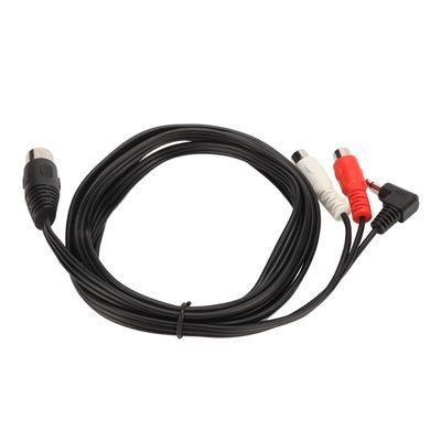 DIN 5Pin Male To 2 RCA Female and 3.5mm Cable Plug and Play Stereo Sound Connection Cable for