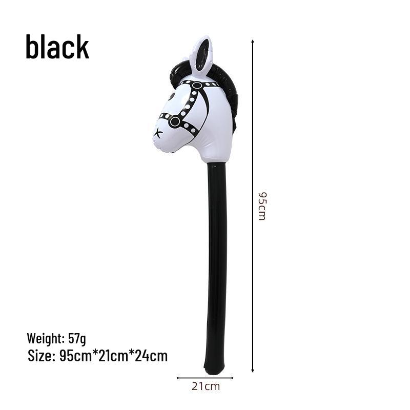 Children's Inflatable Horse Head Stick - Cartoon Toy for Stage Performance and Games