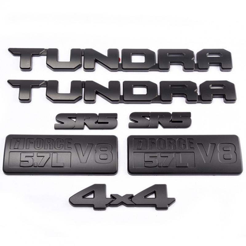 

Toyota Tundra Sticker: Black SR5, V8, 1794 Car Emblems for Tail & Door