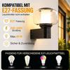 Applique d'extérieur - NETTLIFE - N°3 - E27 - Étanche IP65 - Noir, 40W max