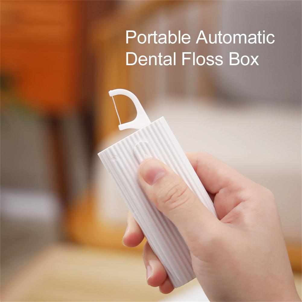 Distributeur automatique de fil dentaire en plastique, boîte de rangement portable, pratique, idéal pour les voyages et le camping
