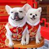 New Year's Dress Pet Dog Dog Cat Clothing Small Medium and Large Dog Law Fight Autumn and Winter Cat Clothing Dog Supplies Clothing