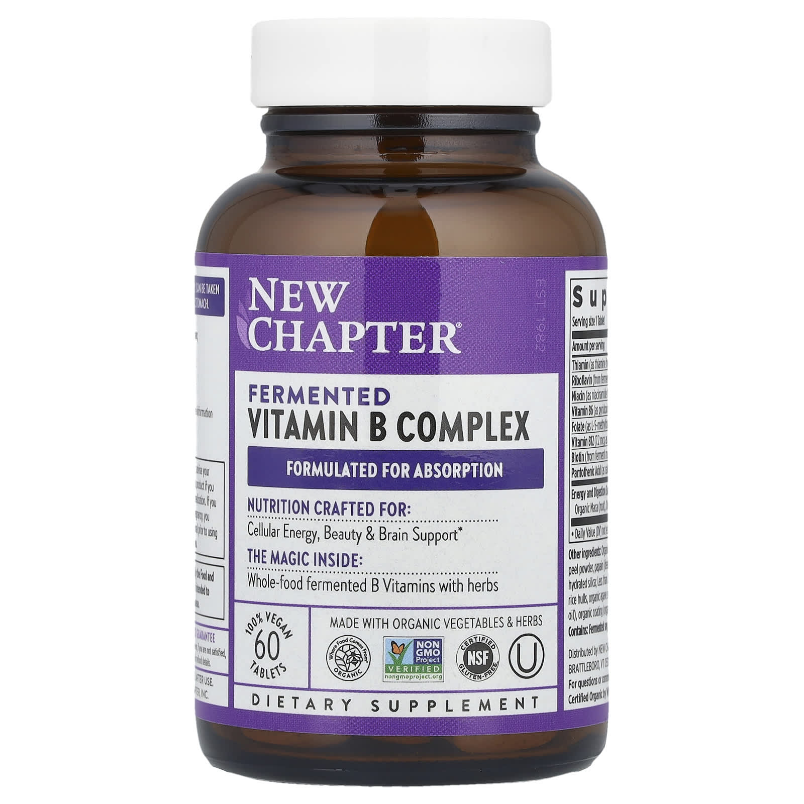 

Fermented Vitamin B Complex, Veggie Tablets 60 Tablets
