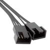 13.5cm PWM Fan Splitter Cable Professional Tinned Copper Wide Compatibility 1 to 2 4 Pin PWM Fan Extension Cable for Desktop