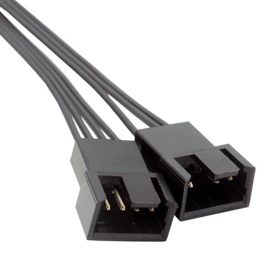 13.5cm PWM Fan Splitter Cable Professional Tinned Copper Wide Compatibility 1 to 2 4 Pin PWM Fan Extension Cable for Desktop