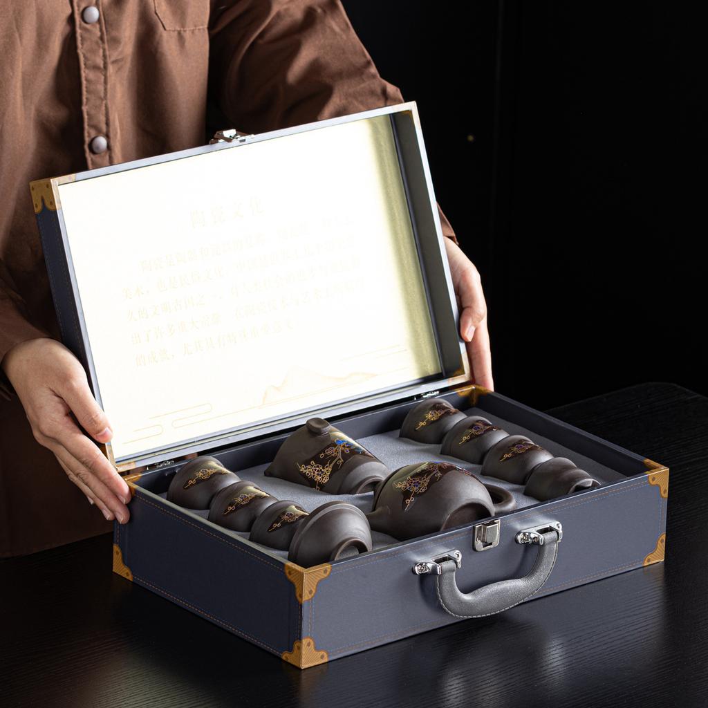 Color-changing purple sand tea set, business gift, bank insurance company, corporate annual meeting activities, employee welfare gift box