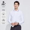 Langdeng Men's Lapel Long-Sleeve Business Polo Shirt