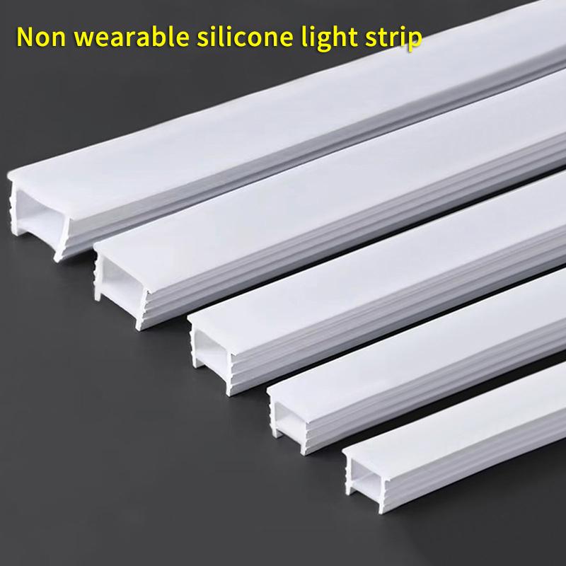 1 Piece Soft Recessed Silicone Diffuser Channel For 5050 Cob Flexible Ribbon Strip Light 1/3/5M Embedded Led Neon Rope Tube