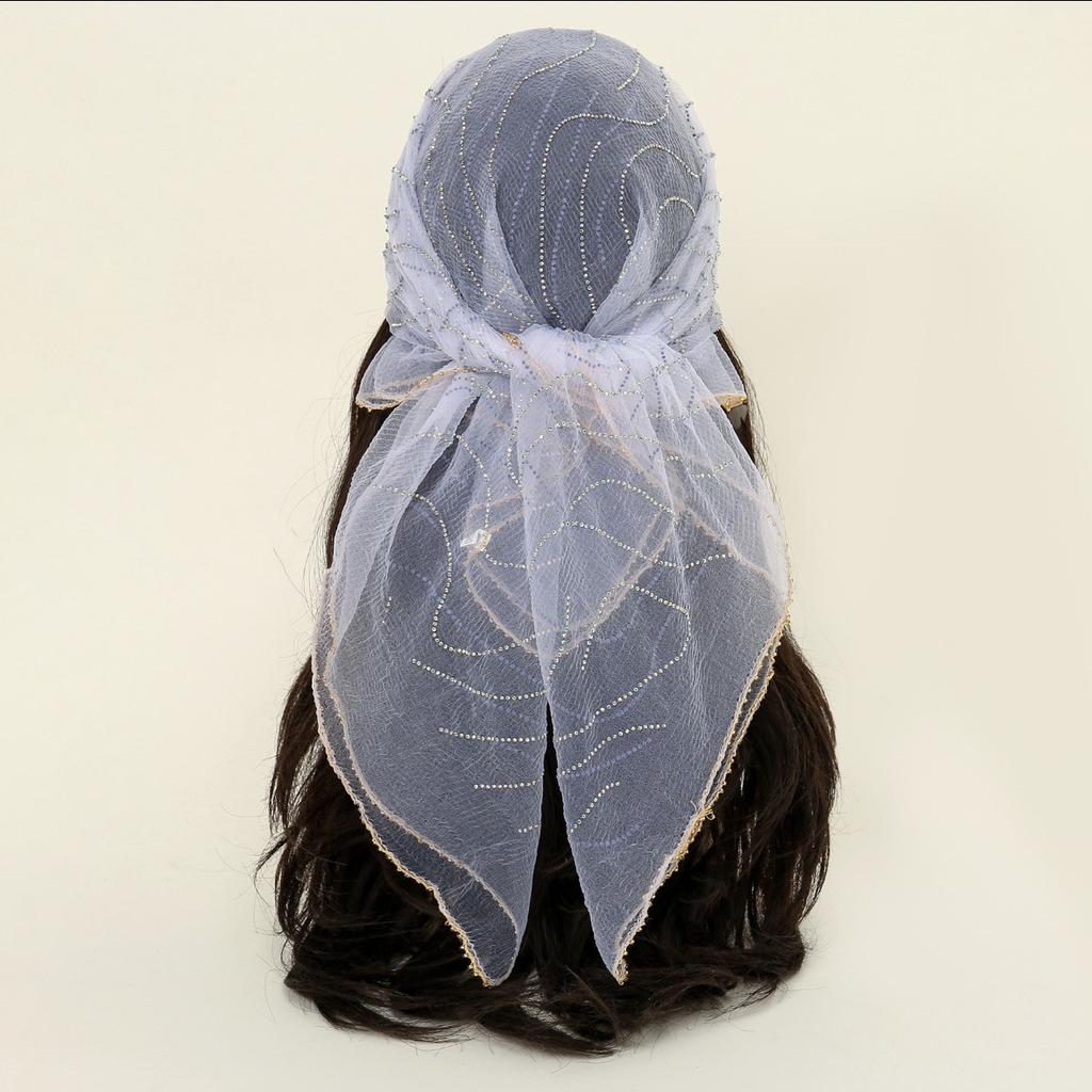 Hot-selling hot diamond versatile polyester square scarf women's multi-functional comfortable decorative shawl headscarf waist accessories