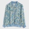 Bluse aus floralem Chiffon mit langen Ärmeln und schmaler Passform