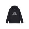 Essential Logo Bestickter Kordelzug-Pullover Hoodie Damen Hoodie Schwarz HM5278