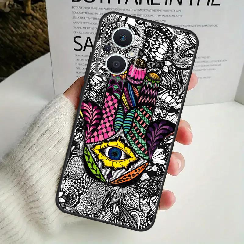 Hamsa Hand of Fatima Phone Case For OPPO Reno 14F 12F 12 11 13 F 10 Pro 8T 7 8 Lite OPPO Find X9 X8 X6 X5 Pro Cover