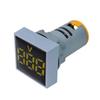 AC30-500V Voltmeter Square / Round Panel LED Digital Display Volt Meter AC 220V 22mm Opening Diameter Mini Voltage Tester Gauge