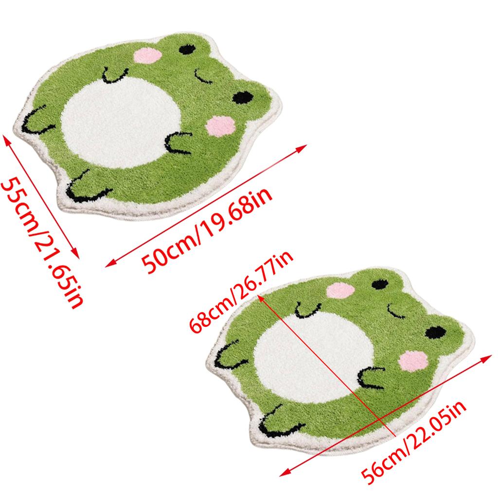 Fun Bathroom Mat Soft Polyester Animal Bath Mat Shower Rug Highly Absorbent for Family with Children