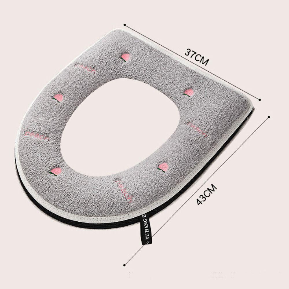 Handle Toilet Seat Cushion With Zipper Closestool Mat Reusable Toilet Pad Bathroom