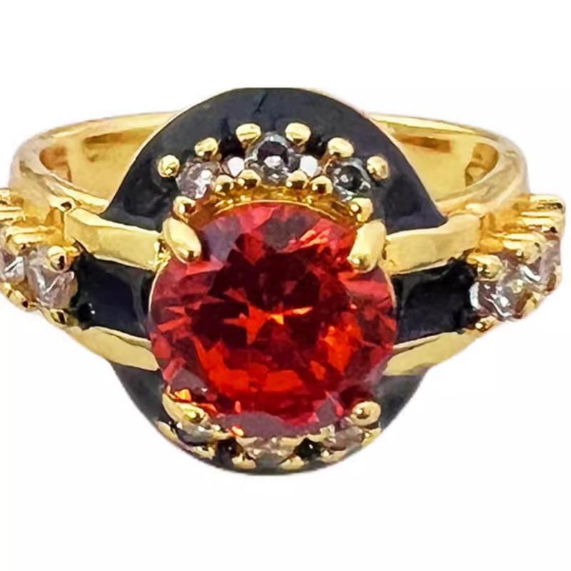 Vintage French Style Gold Open Ring For Women With Elegant Geometric Design And Adjustable Size