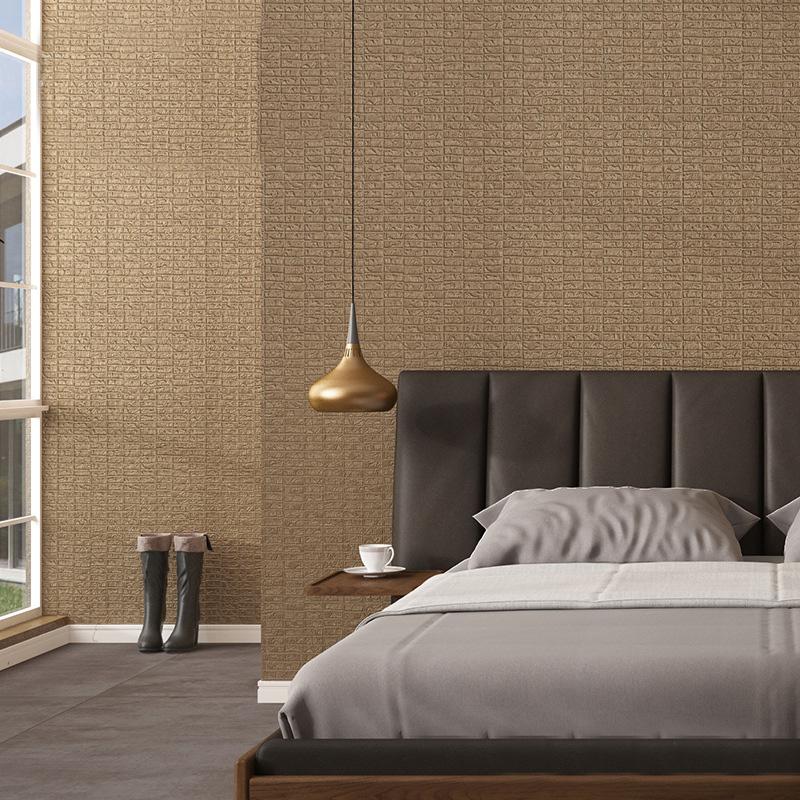 Minimalist 3D solid leather pattern wallpaper for living room, bedroom background wallpaper wall decorations living room