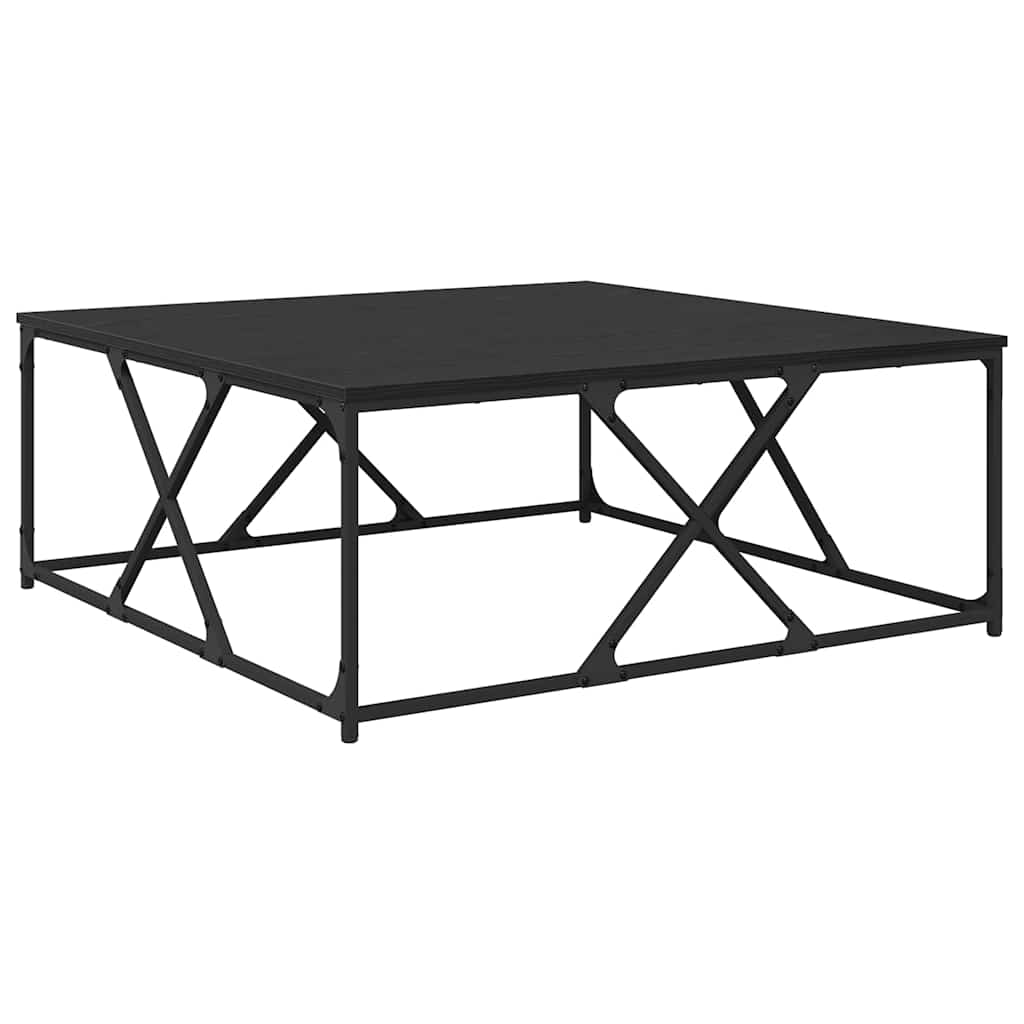 Coffee Table Black Oak Look 100 x 100 x 40 cm Wood Based Material
