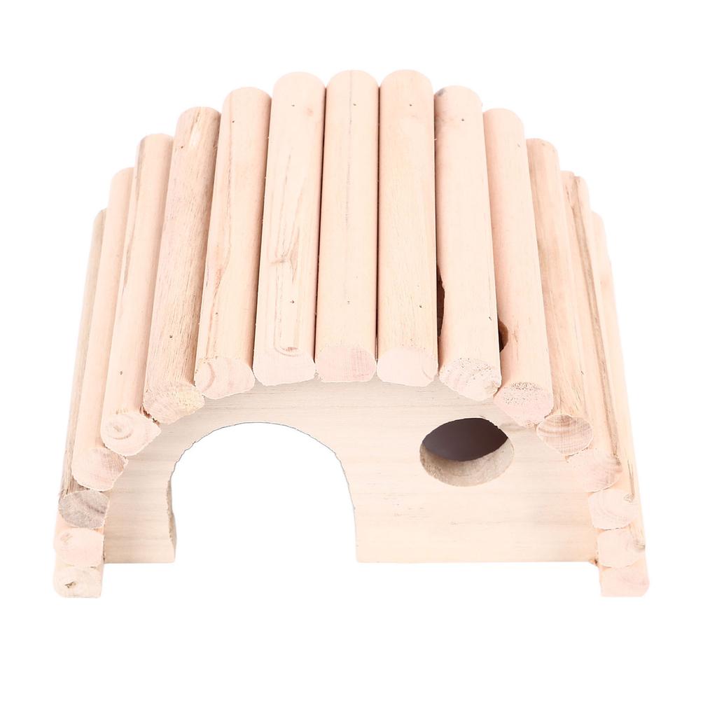 Hamster Holzhaus Niedliche Bogenform Warm Sicher Stabil Meerschweinchen Holzhaus für Hamster Rennmäuse Ratten Kleintiere