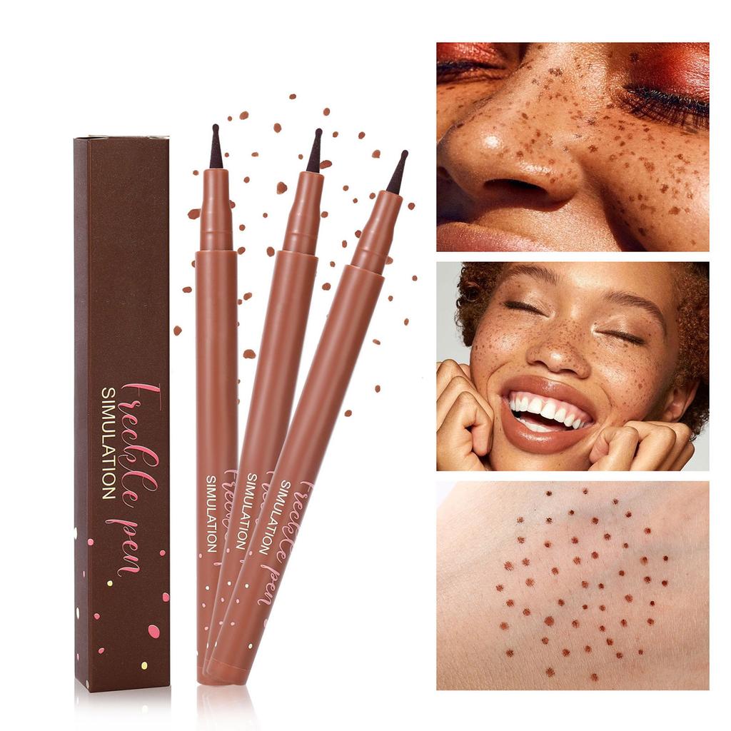 Freckle Effect Stamp Pen for Makeup - Smudge-Proof Quick-Drying Formula, Waterproof Wear, Realistic Facial Beauty Application
