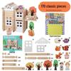 Educational Children's Wooden Building Blocks - Luban Mortise & Tenon, Free Assembly Cabin Gift for June 1st