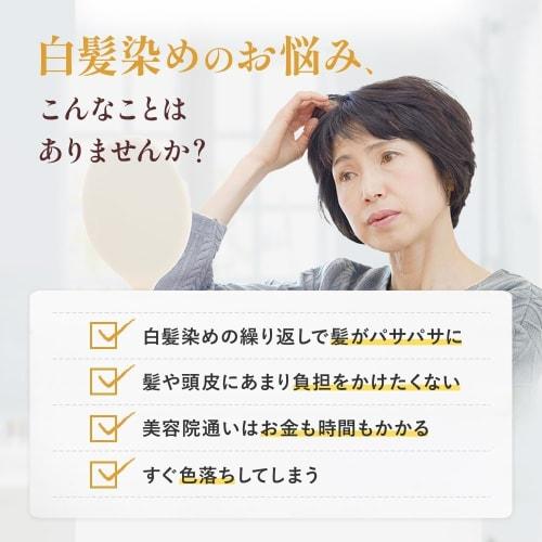 50 Megumi Scalp Care Color Treatment Dark Brown 2-piece Set (white Hair Dye, Oxidation Dye Free) + Gokujun Sachet Included [.co.jp Limited Item]