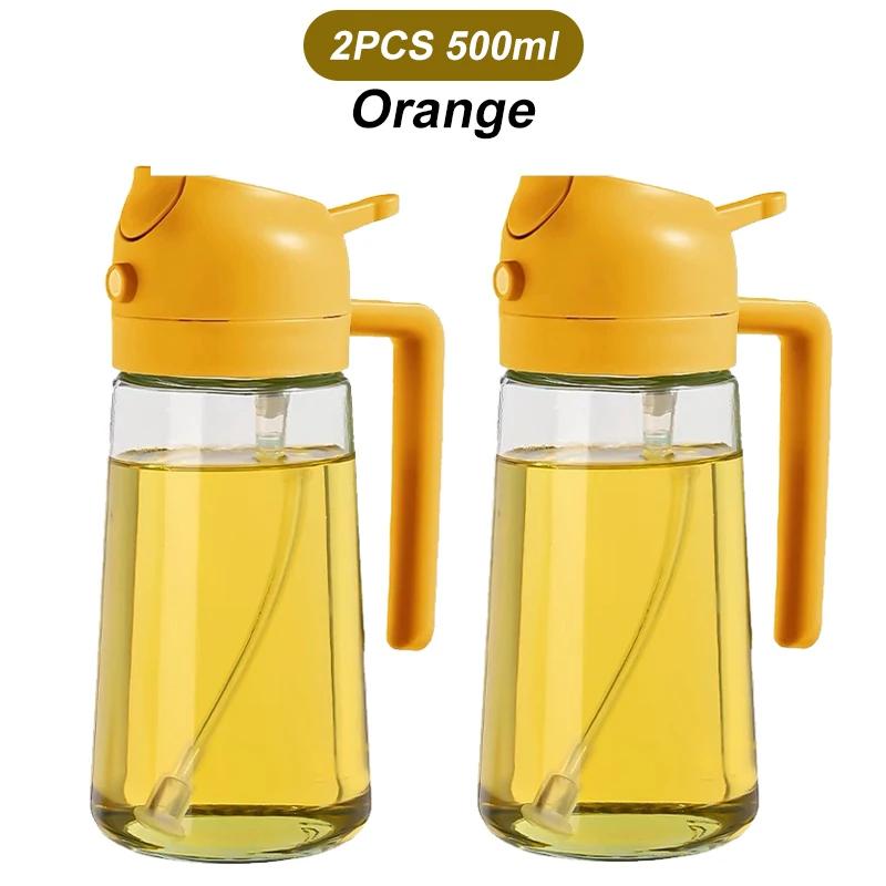 2in1 500ml Plast Spruta Oljespruta Flaska Spruta Oljedispenser Oljekanna Kryddställ BBQ Kök Bakning Rostning Picknick Köksredskap