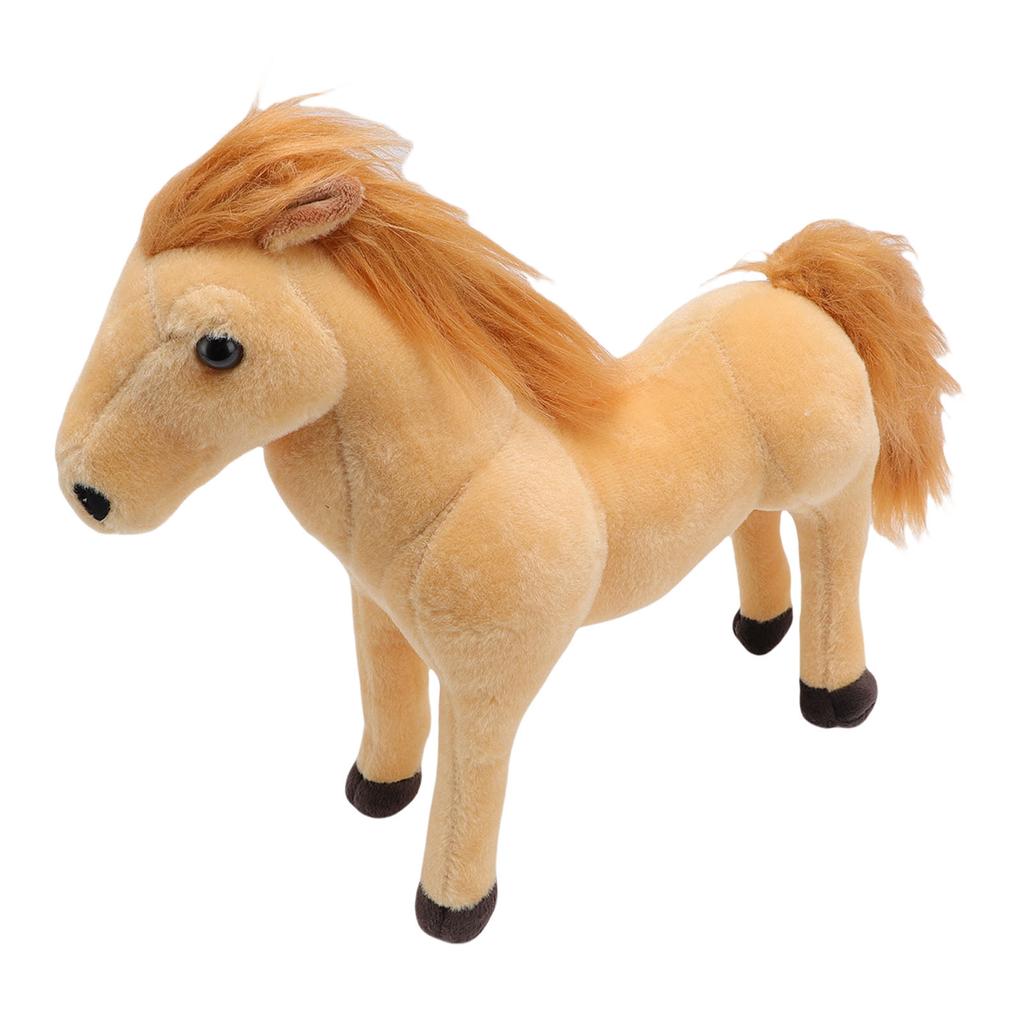 Horse Plush Toy Realistic Soft Comfortable Multifunctional Horse Stuffed Animal Doll for Sofa Bed