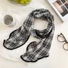 Silk scarf new literary idyllic bag headscarf headband scarf scarf small shawl fashion plaid triangle scarf tied waist