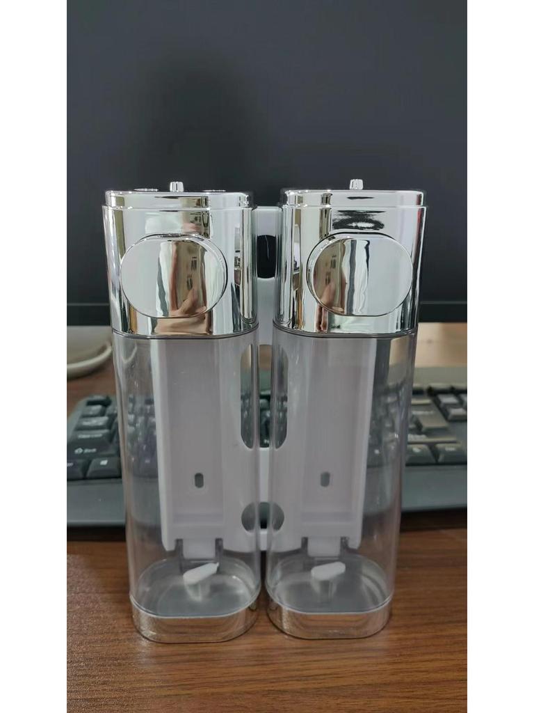 Punch-Free Wall-Mounted Triple Soap Dispenser for Home Bathroom