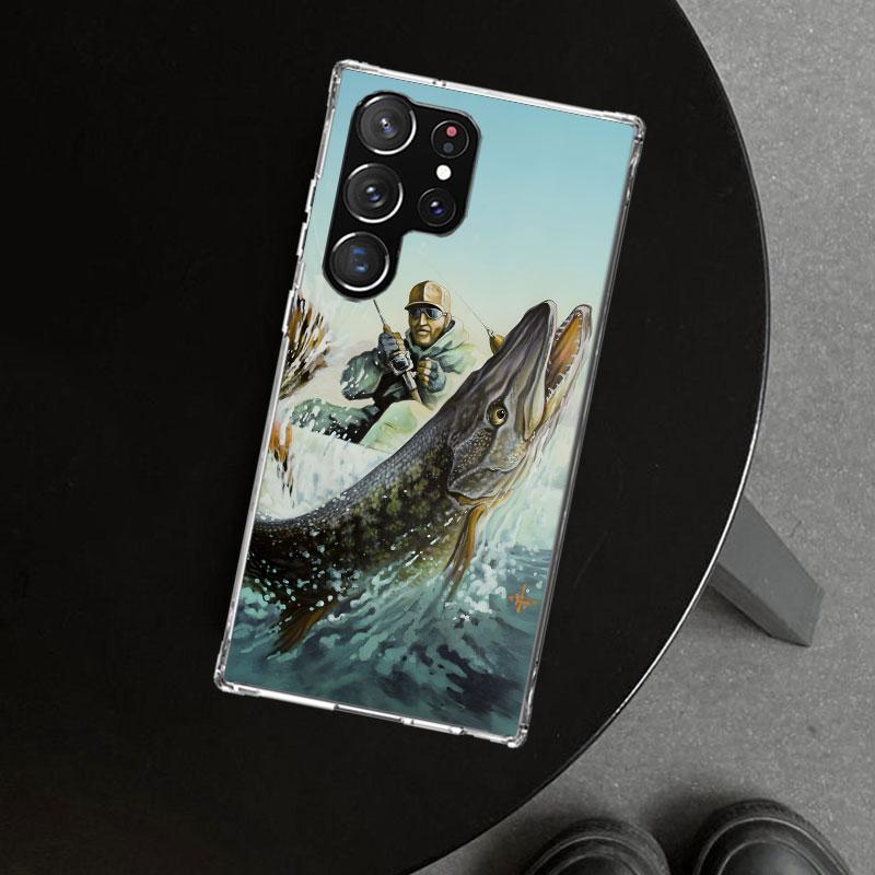 Carp Fish Fishing Rod Hook Phone Case Cover for Samsung Galaxy S26 S25 Edge S24 S23 Ultra S22 Plus S21 FE S20 + Art Customized F
