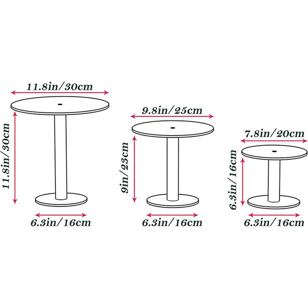 Acrylic Clear Cake Display Stand Dessert Table Kitchen DIY Cake Decor Tool for Friend Family Neighbors Gift