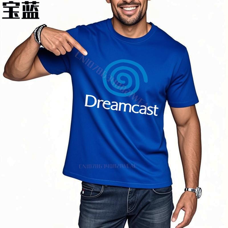 Unisex T Shirts Fashion Cotton Tshirt Dreamcast Logo On Black Short Sleeve Comfort Tshirt Retro Comfortable Unisexs Tshirt