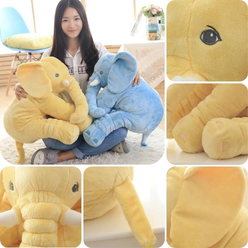 Super Soft Plush Elephant Toy Pillow For Kids' Sleep And Play 40cm-80cm