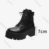 Fashion Autumn Winter New Soft Leather Ankle Boots Ladies Shoes Platform Lace Up Chelsea Black White Short Botas Thick Heeled Botines