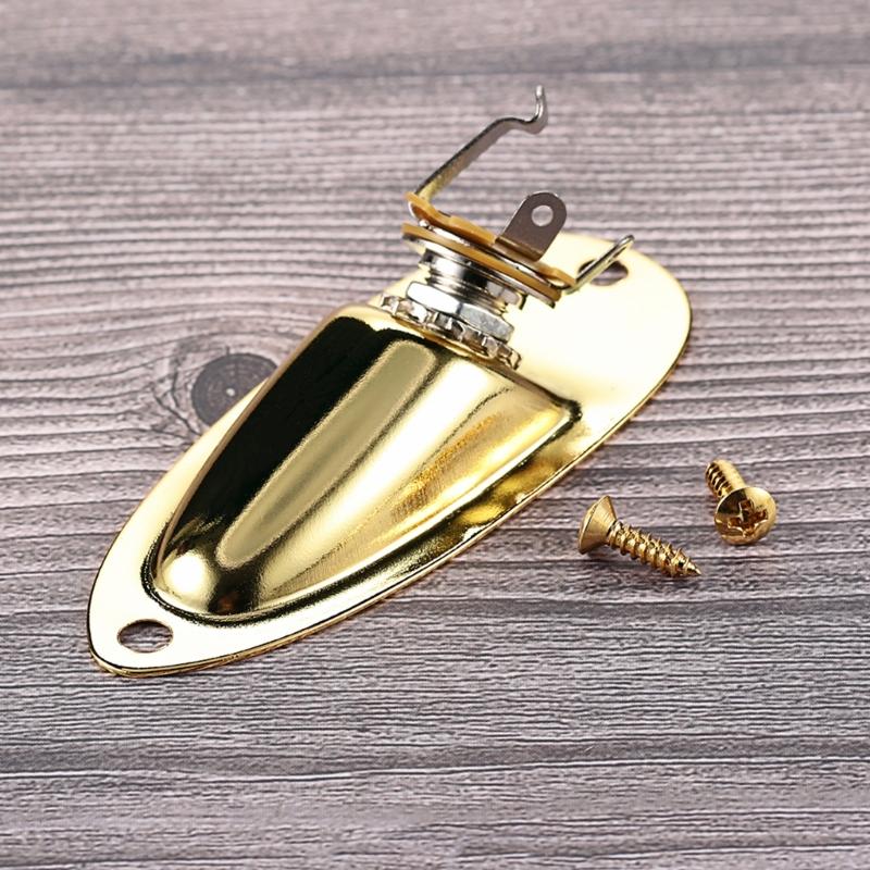 Heavy Duties Guitar Input Output Plate With Rotation Resistant Washer Mounting Screws Set For Stability And Durability