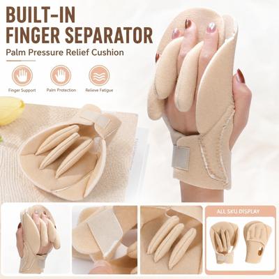 Schaumstoff-Handauflage mit Fingerabscheider für ergonomischen Komfort und Handgelenkschonung