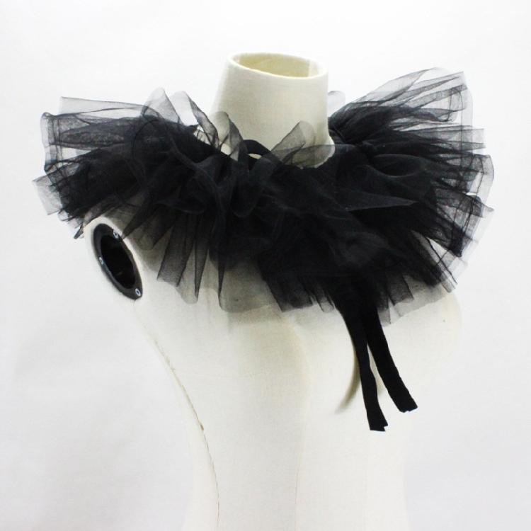 Vintage Mädchen Jabot Kragen Hals Viktorianischer Rüschenkragen mit Selbstbindeband