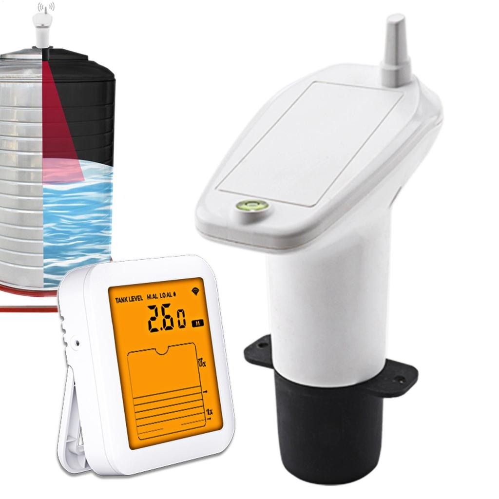 Water Tank Level Monitor Ultrasonic Water Level Indicator Multifunctional Detector Digital Display Meter for Tank Measurement