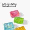 Glitter Rectangle Squeeze Toy Soft Stretchy Slow Rising Clear Rectangle Sensory Toy Anxiety Relief Stress Ball Classroom Prizes Party Favors