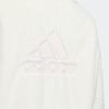 Adidas Met Fur Jacket With Embroidered Logo On The Back, Zippered Stand-Up Collar Women Outerwear White HM7102