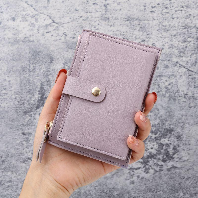 

Unisex PU Leather Mini Wallet - Slim Multi-Slot Card Holder for Credit/ID Cards, Compact Coin Purse with Pocket (Men & Women)
