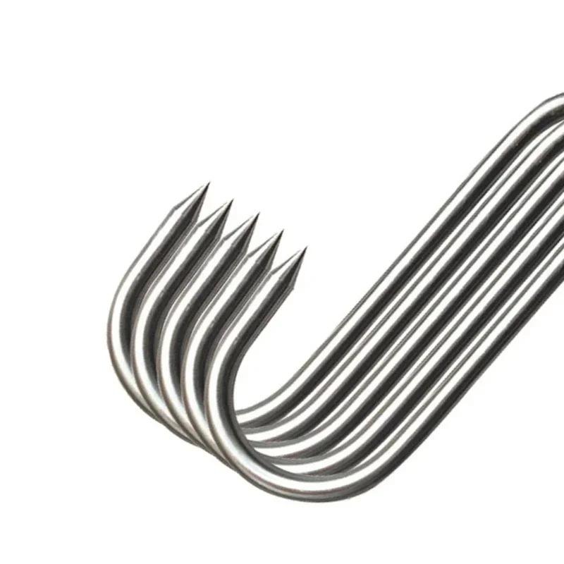 60PCS Stainless Steel Hook Tip Appliance Meat Hanger Hanging Hook Load-bearing Kitchen , Air Drying, Baking, Grilling Tools