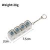 1Pc Light Up Keyboard Keychain Stress Relief Clickable Led Button Toy For People With Anxiety Office Desk Accessory